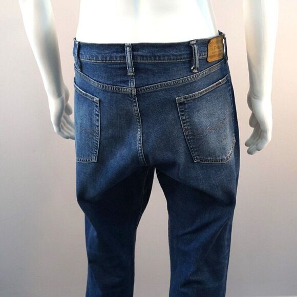 Polo Ralph Lauren Jeans Men Size 40x31 Varick Slim Straight Blue Denim Jeans - Picture 7 of 13